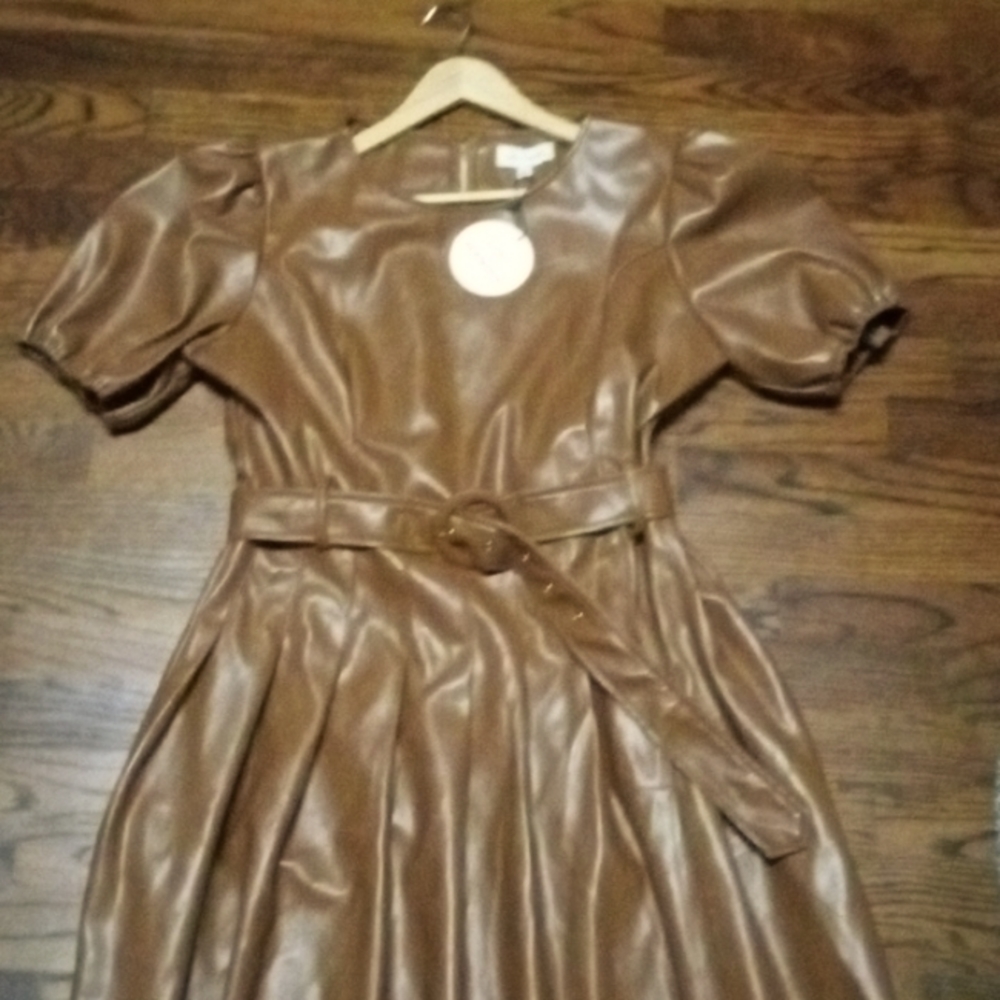 Faux Leather dress